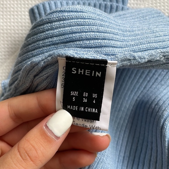 Blue ribbed tank top - Picture 3 of 3